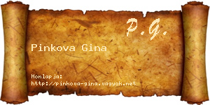 Pinkova Gina névjegykártya